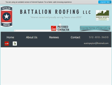 Tablet Screenshot of battalionroofing.com